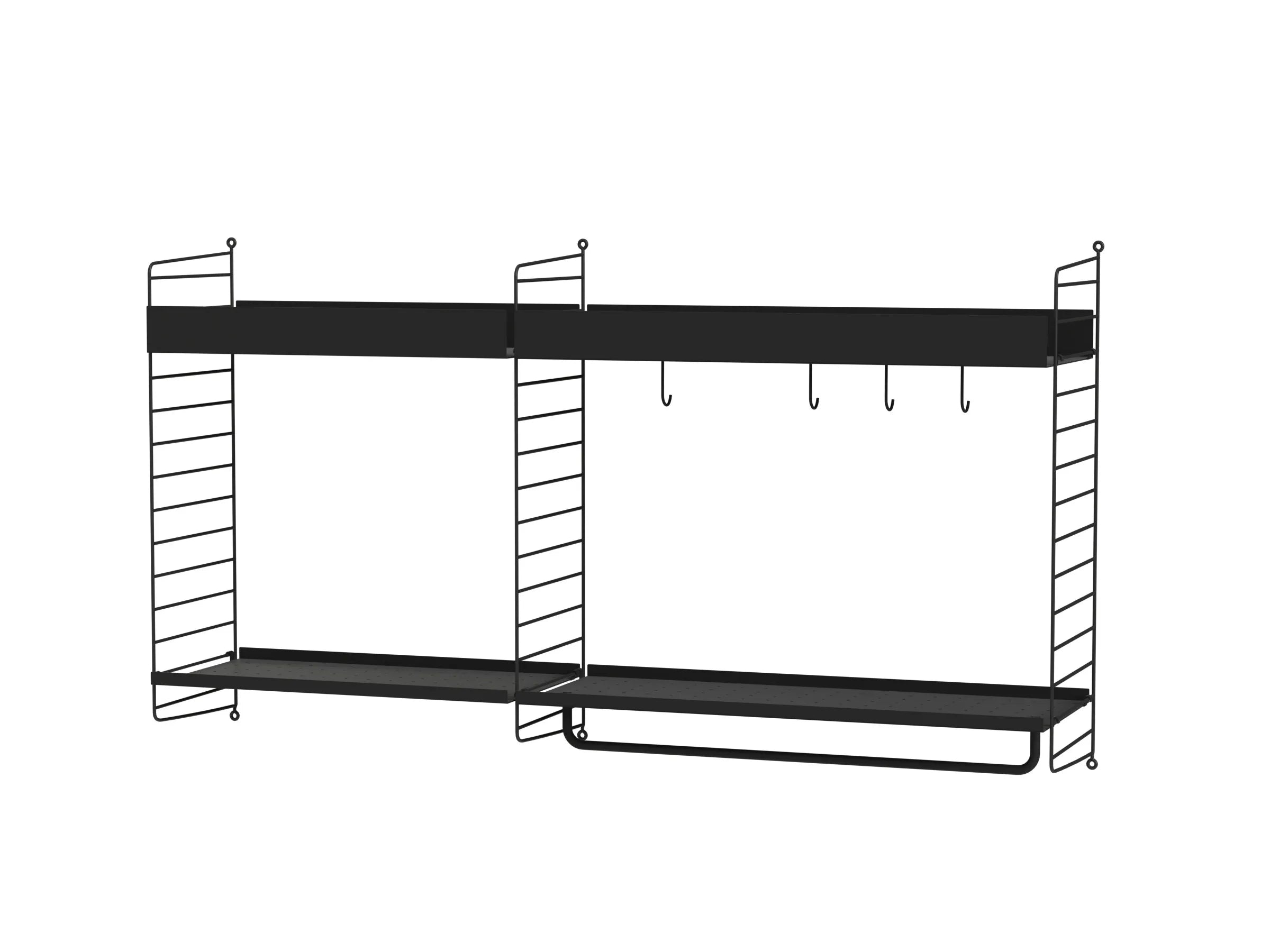 String samsetning – Eldhús A – Svart/Svart
