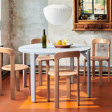 Rey Chair golden wb lacquer beech_Rey Dining Table gull laminate slate blue wb lacquer beech base_Nelson Apple Bubble Pendant M.jpg