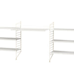 String samsetning – Skrifstofa D – Beige/Hvítt