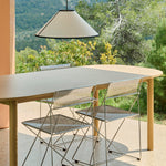 Annex Table Oblong oak_Ava Cone Pendant_X-Line Chair chromed steel Indoor 02.jpg