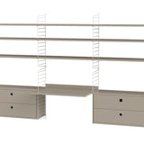 String samsetning – Skrifstofa F – Hvítt/Beige