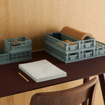 HAY-Colour-Crate-Mini-Oblong-dusty-blue_HAY-Colour-Crate-Mini-dusty-blue_Pastis-Chair-wb-lacquered-walnut_CPH-90-Desk-burgundy.jpg