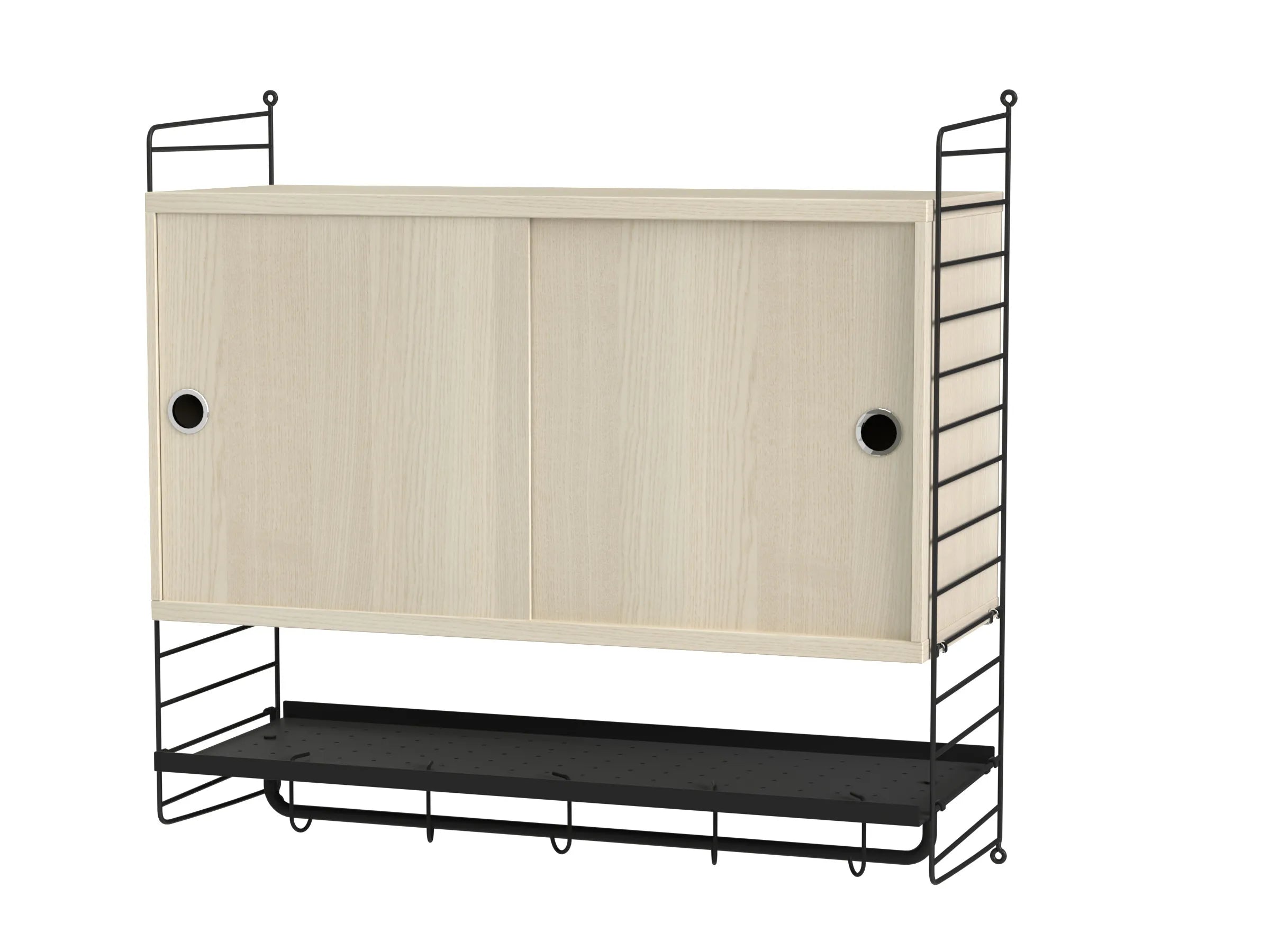 String samsetning – Svefnherbergi F – Svart/Askur