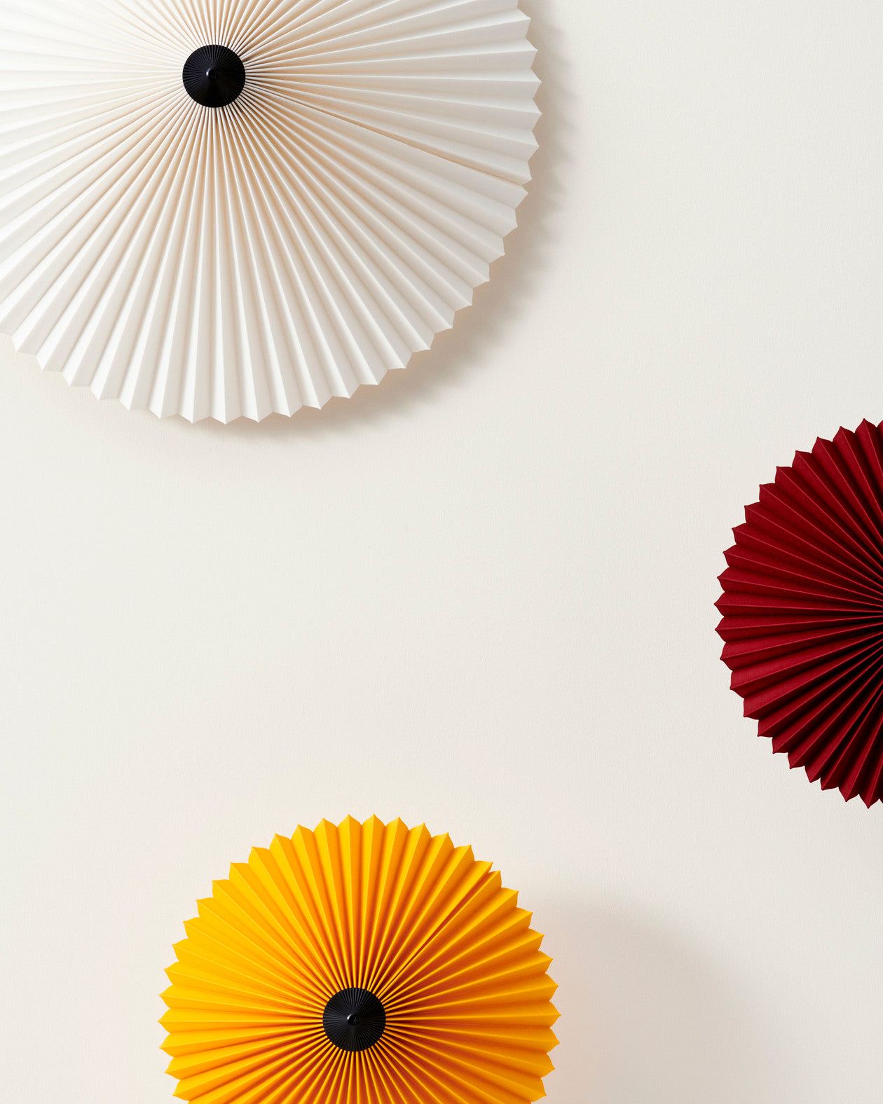 Matin Flush Mount 500 white shade_Matin Wall 300 yellow_oxide red shade.jpg