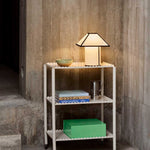 Arcs-Trolley-High-eggshell_Ava-Pyramid-Table-Lamp_Colour-Storage-vibrant-green_Indian-Steel-Pitcher-Tall.jpg