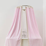 Outline Shower Curtain pink, cream_Waffle Slippers Stripe Cool pink.jpg