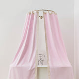 Outline Shower Curtain pink, cream_Waffle Slippers Stripe Cool pink.jpg