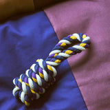 HAY-Dogs-Bed-L-burgundy-and-green_HAY-Dogs-Rope-Toy-blue-and-purple-and-ochre-01.jpg