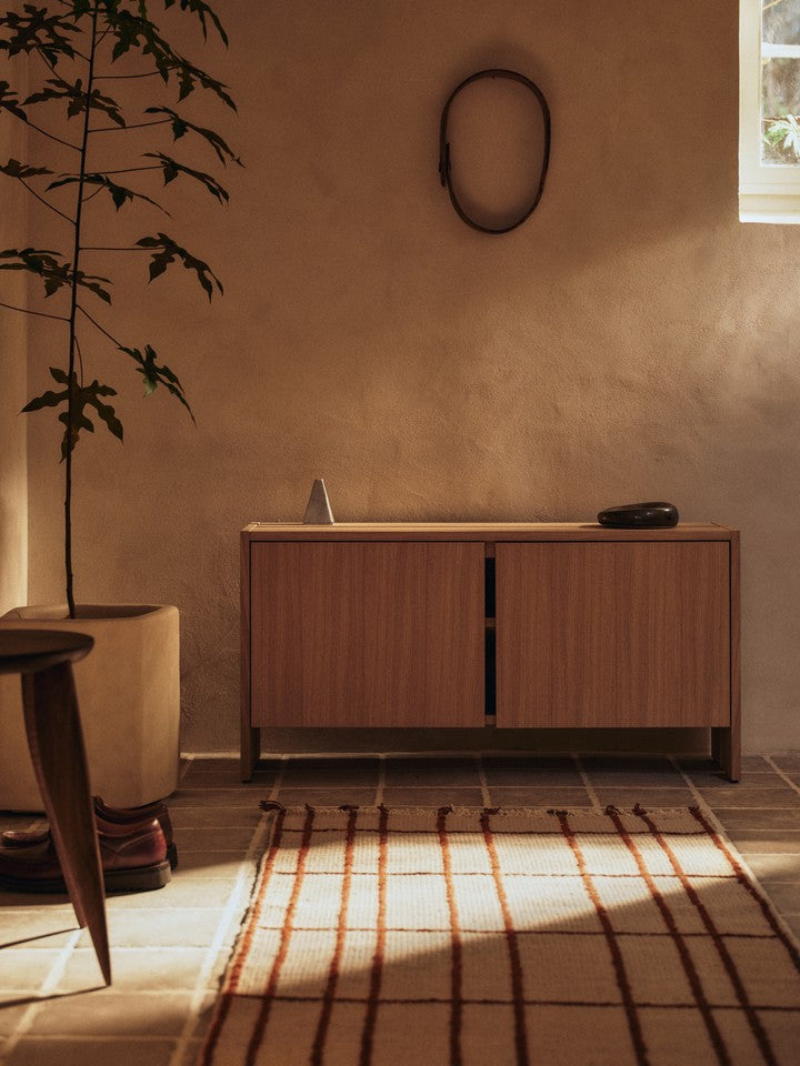FermLiving_SS26_PyraIncenseBurnerCone_1104273178_ParcelHallwayCabinet_1104273140_SenRug_1104272767.jpg