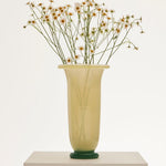 Empire Vase L sand with lemon rim and green base (1).jpg