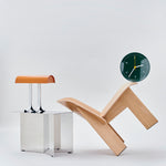 Anagram Table Lamp charred orange_Slit Table Oblong mirror_Chisel Lounge chair wb lacquered oak_Wall Clock dark green.jpg