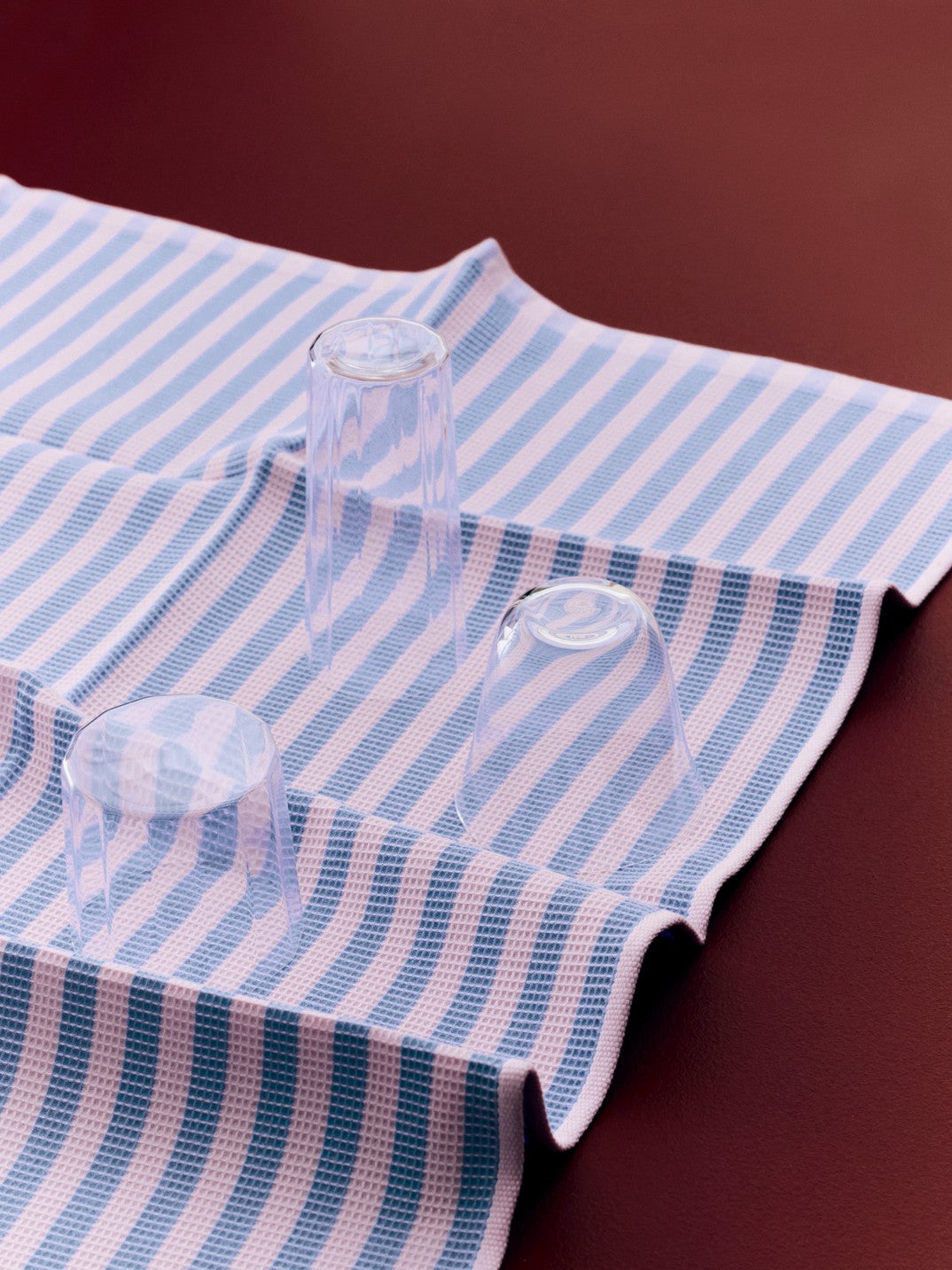 Canteen Tea Towel blue and pink block stripe_Curve Tumbler Glass S_Angle Glass L_Angle Glass Wide.jpg
