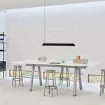 Boa High Table L280xW110xH95 white laminate metallic grey powder coated frame_Revolver Bar Stool High sky grey.jpg