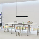 Boa High Table L280xW110xH95 white laminate metallic grey powder coated frame_Revolver Bar Stool High sky grey.jpg
