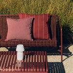 Palissade Cord Lounge Sofa_Palissade Low Table iron red_Terrazza Cushion terracotta narrow stripe_Terrazza Cushion terracotta bold stripe.jpg
