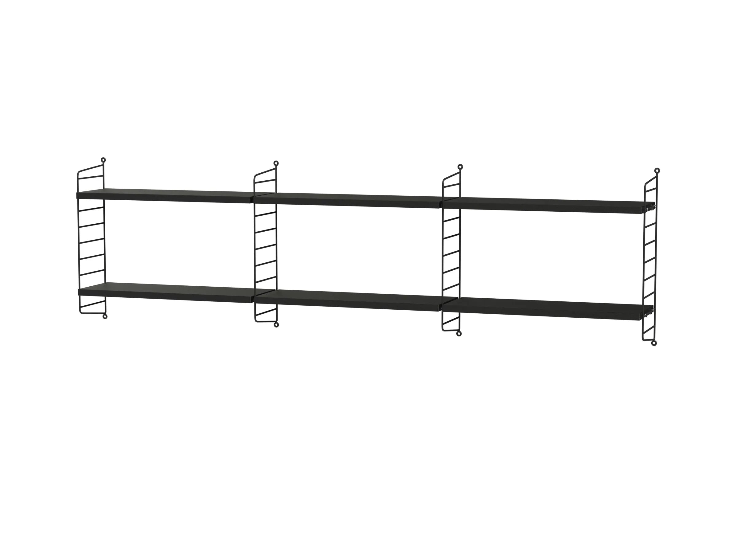 String samsetning – Svefnherbergi E – Svart/Svartbæsaður askur