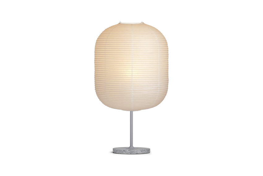 AB692-B532_Common Table lamp base summit grey steel stem and grey terrazzo base_Oblong shade on.jpg