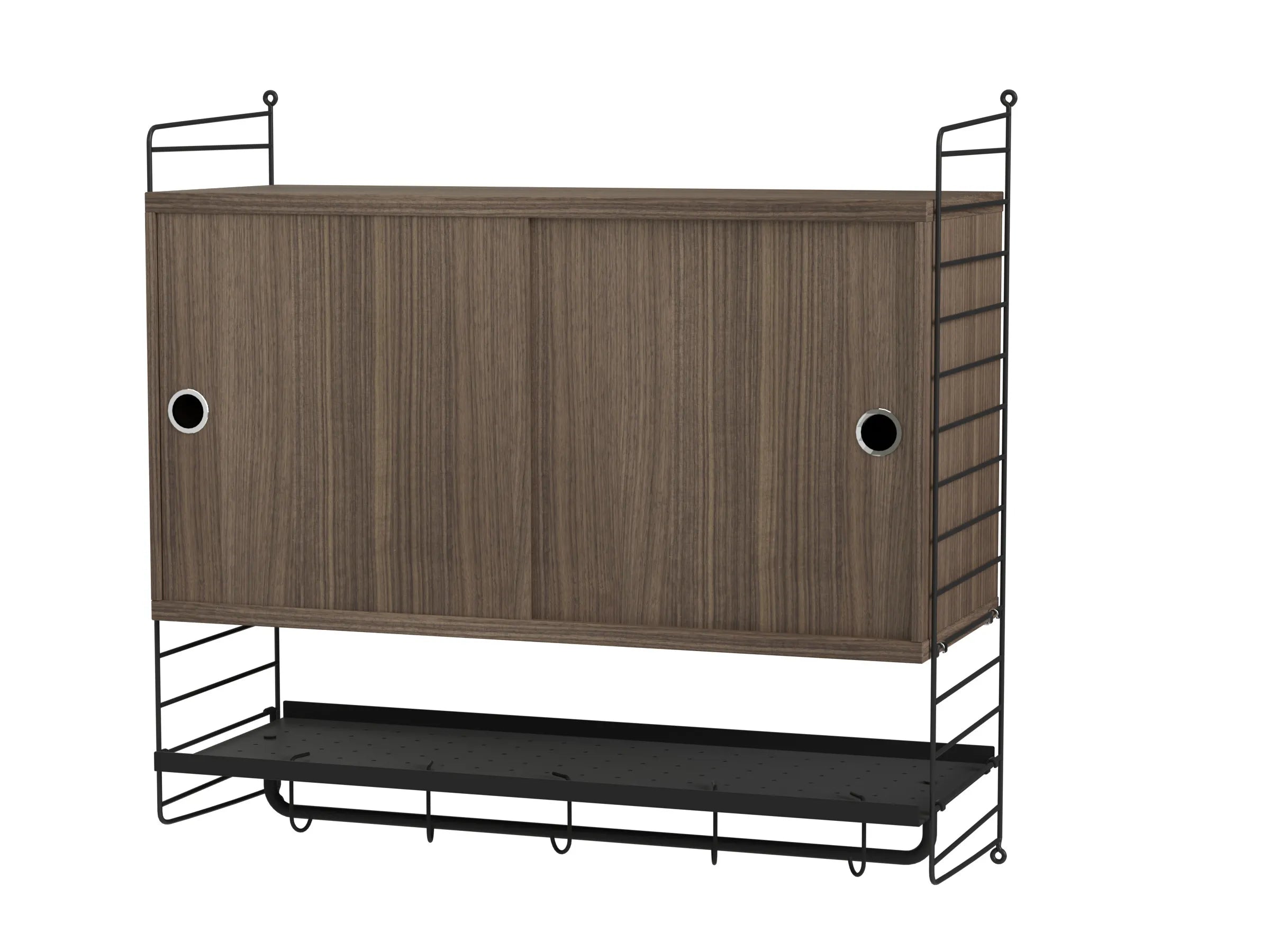 String samsetning – Svefnherbergi F – Svart/Hnota