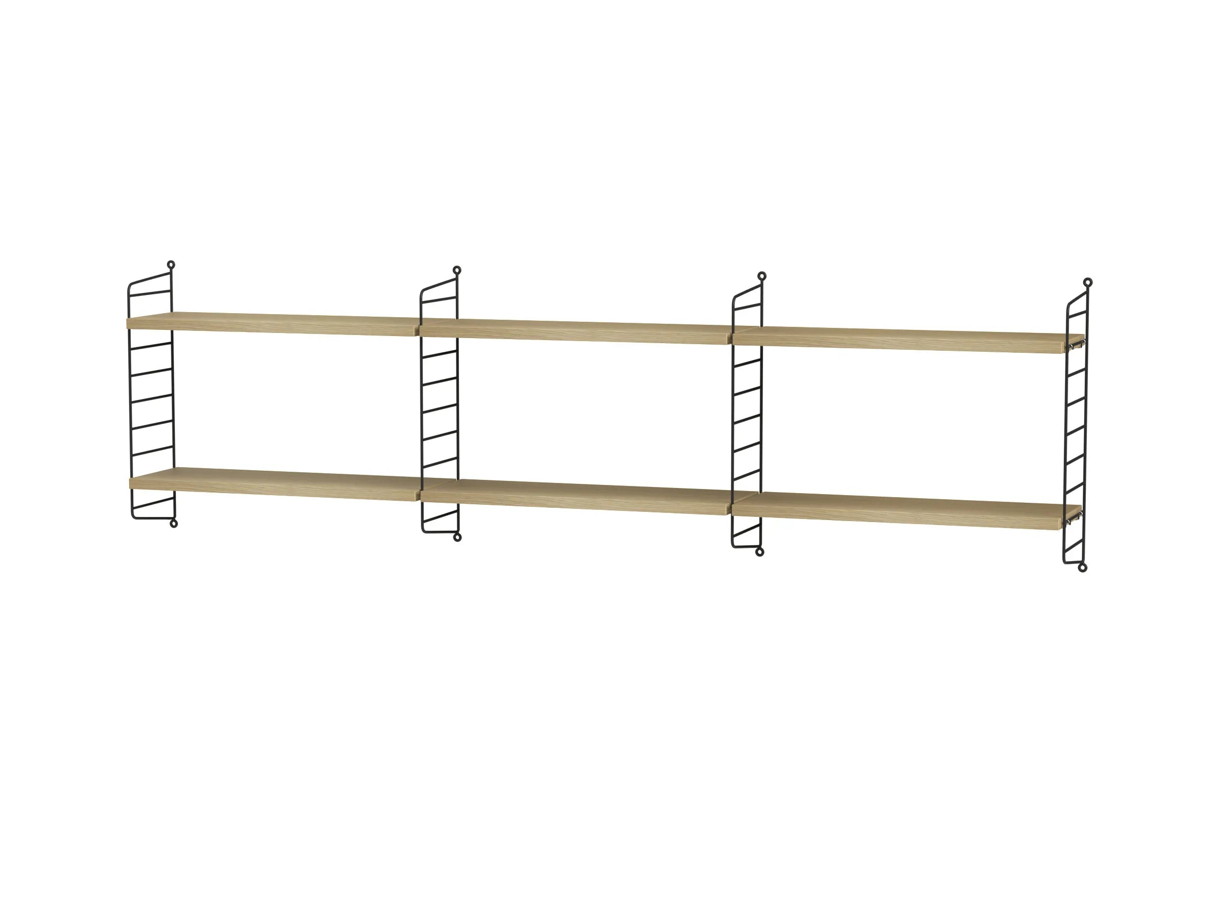 String samsetning – Svefnherbergi E – Svart/Eik