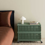 HAY-Colour-Crate-XL-sage-green_HAY-Colour-Crate-Lid-Plastic-XL-sage-green_Outline-milk-chocolate_Pao-Portable_Crayon-Rug.jpg