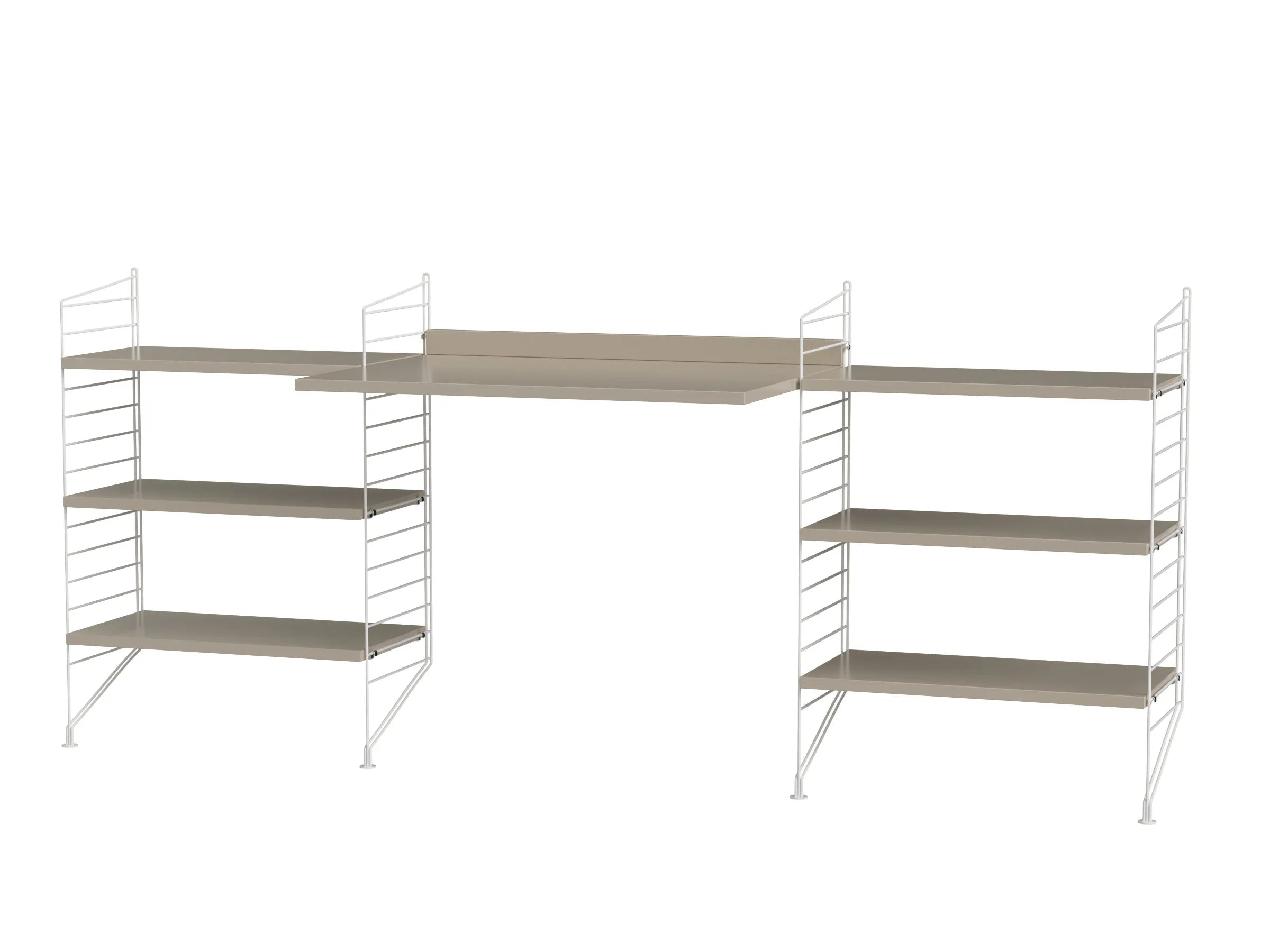 String samsetning – Skrifstofa D – Hvítt/Beige