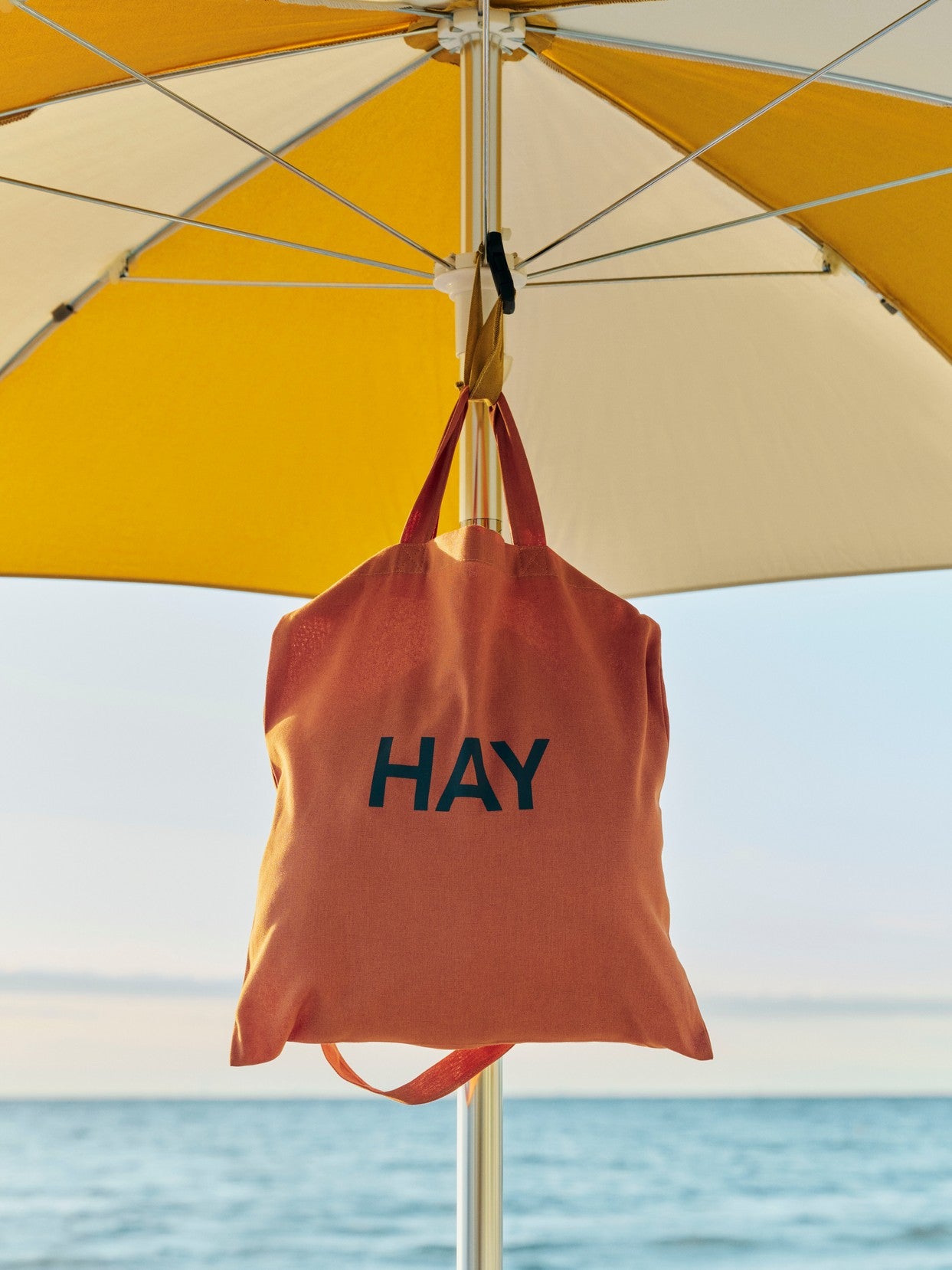 HAY Tote Bag burnt orange_Terrazza Parasol Octagon Off-white and ochre.jpg
