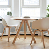 CPH 20 dia90xH74 wb lacquer oak base Top oak laminate_AAC 22 white 2.0 shell wb lacquer base.jpg