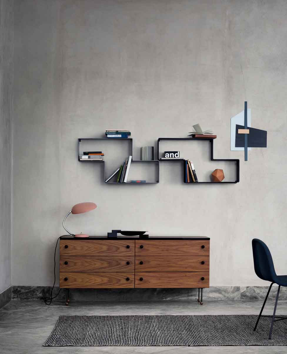 62Dresser_CobraTableLamp_DedalShelf_3DDiningChairFullyUpholsteredCenterBaseHirekShell.jpg