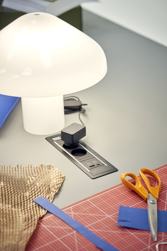 Boa Table grey linoleum pa frame_Pao Glass Table Lamp 350 white.jpg