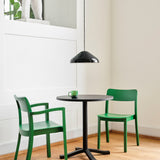 Pastis Armchair pine green wb lacquered ash_Pastis Table dia70xH74 black wb lacquered ash_Pao Steel Pendant soft black.jpg