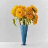 Conical Vase L petrol blue and dark blue.jpg