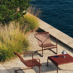 Palissade Cantilever Lounge Chair Low_Palissade Low Table iron red_Mousqueton Portable brushed stainless steel.jpg