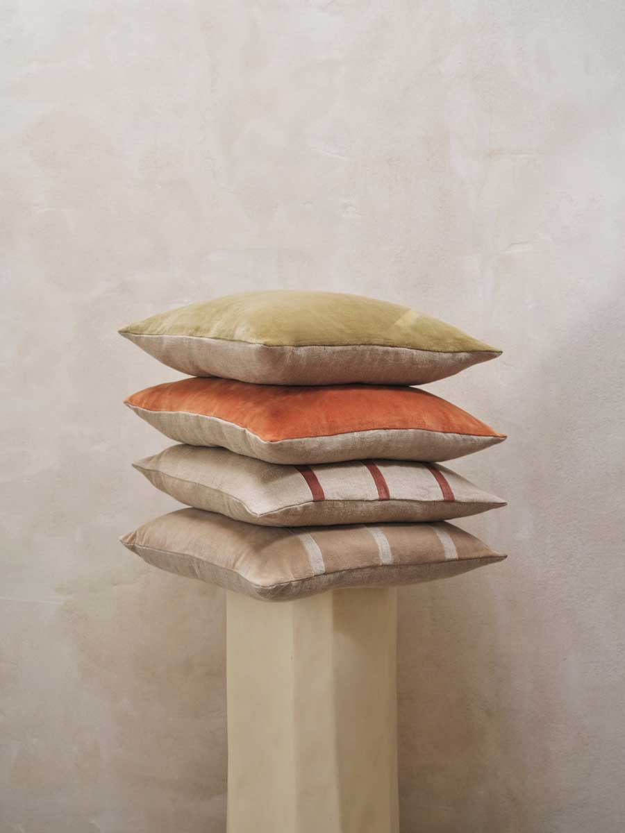 fermLIVING_AW24_SentiCushion_BakedClay_1104269950_1104270371_Khaki_1104269949_1104270372_SentiStripeCushion_DarkSandLinen_1104269951_1104270373_LinenCarobBrown_1104269952_1104270374.jpg