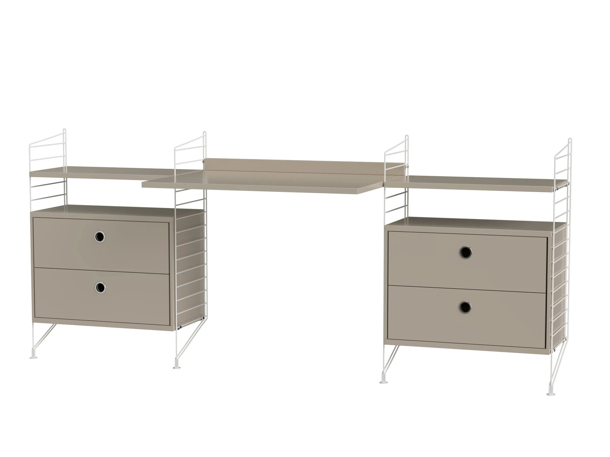 String samsetning – Skrifstofa C – Hvítt/Beige