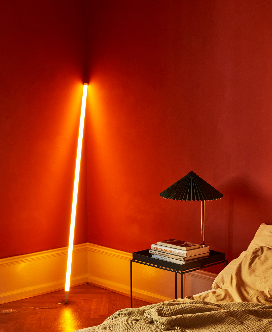Neon Tube LED warm white_Matin Table Lamp 380 green shade.jpg