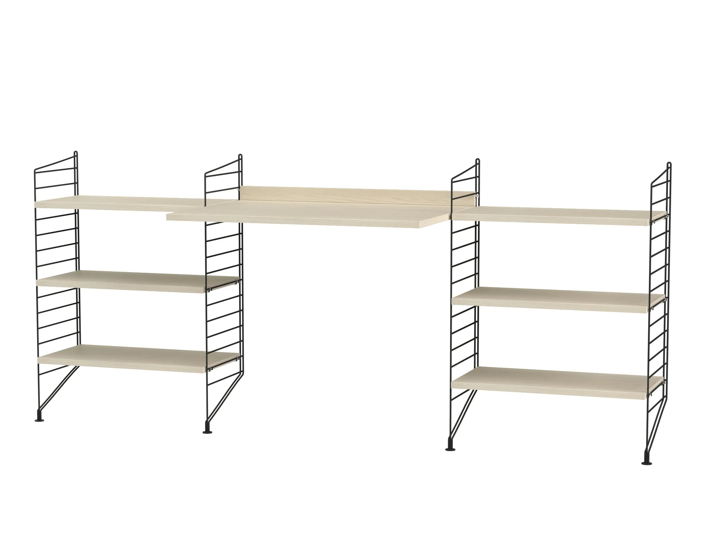 String samsetning – Skrifstofa D – Svart/Askur
