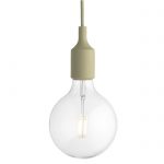E27 Hengilampi beige green/LED