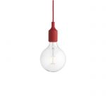 E27 Hengilampi rauður/LED