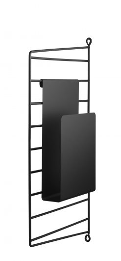 Tímaritastandur, 1/pk - Svartur