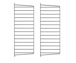 Uppistöður Vegg 75x30, 2/pk - Svartur