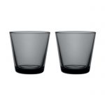 Glas KARTIO 21cl 2stk, dark grey