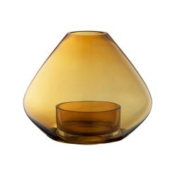 Kertastjaki/vasi UNO Ø14,5xH11,5 amber