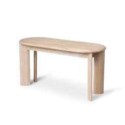 Bekkur BEVEL hvíttuð eik