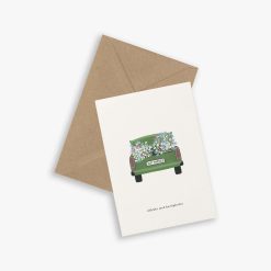 Kort lítið WEDDING CAR - tillykke