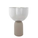 Blómapottur TORUS Ø22 H30 silver/taupe