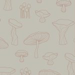 Servíettur FUNGI 33x33 sand/hazelnut