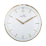 Veggklukka GLAMOUR S Ø30, hvít/gull---