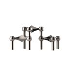 Kertastjaki STOFF Nagel 3/pk black chrom