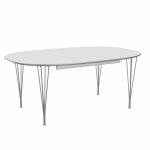 Borð SUPER ELLIPSE 120x180/300 hvítt