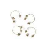 Servíettuhringur 4/pk FOREST brass